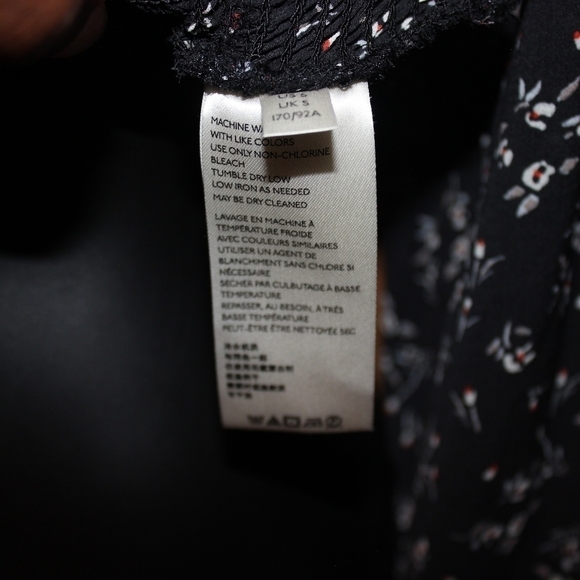 FREE People Black Floral Print Ruched Crop Top - Picture 4 of 7